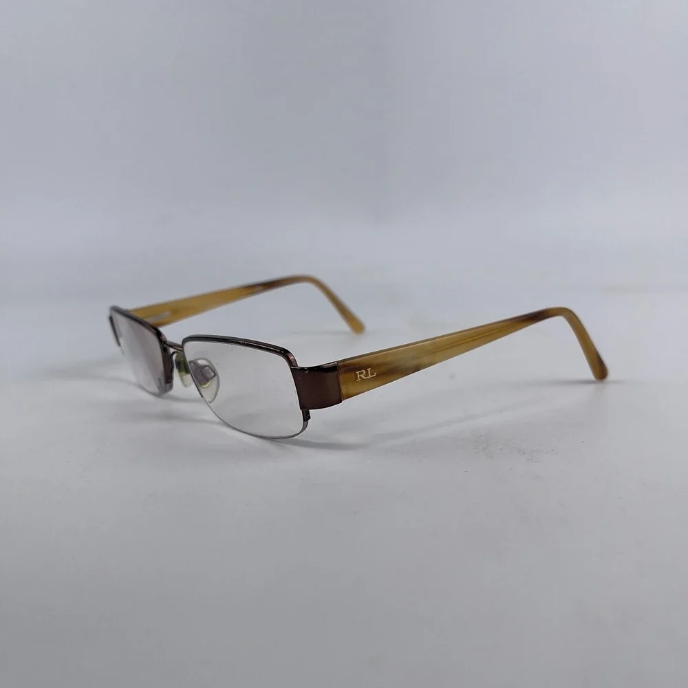 Ralph Lauren 9013 Women Eyeglasses Frame Champagne Plastic Half Rim 50-16-135 mm